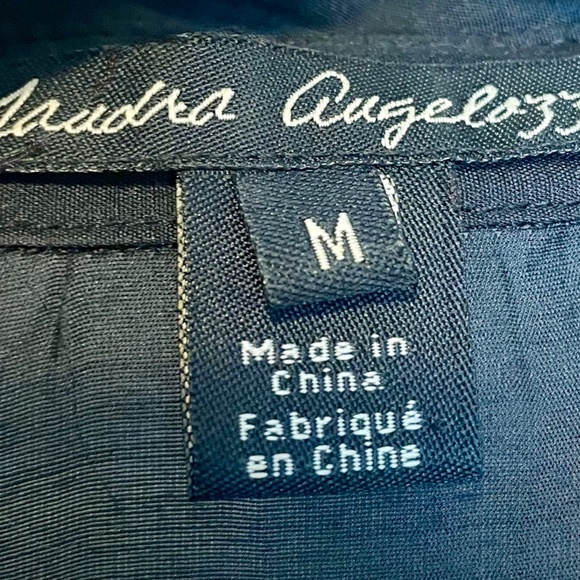 Black Sheer Sandra Angelozzi Blouse - Size medium - Picture 3 of 4